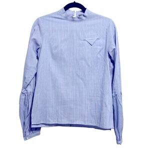 Greysn Blue and White Striped Blouse Long Sleeve women’s size small